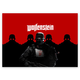 Поздравительная открытка с принтом Wolfenstein , 100% бумага | плотность бумаги 280 г/м2, матовая, на обратной стороне линовка и место для марки
 | Тематика изображения на принте: cyberpilot | new colossus | new order | old blood | wolfenstein | youngblood | игры