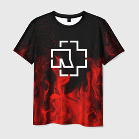 Мужская футболка 3D с принтом RAMMSTEIN , 100% полиэфир | прямой крой, круглый вырез горловины, длина до линии бедер | fire | metallica | music | rammstein | rock | металл | металлика | музыка | огонь | пламя | раммштайн | рок | рок группа