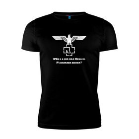 Мужская футболка премиум с принтом Rammstein , 92% хлопок, 8% лайкра | приталенный силуэт, круглый вырез ворота, длина до линии бедра, короткий рукав | metallica | music | rammstein | rock | металл | металлика | музыка | раммштайн | рок | рок группа