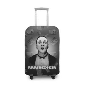 Чехол для чемодана 3D с принтом Rammstein , 86% полиэфир, 14% спандекс | двустороннее нанесение принта, прорези для ручек и колес | 2019 | du hast | lindemann | radio | rammstein | rammsteinfan | till | группы | линдеманн | метал | музыка | радио | рамштаин | рамштайн | рамштейн | рок | тилль | тиль