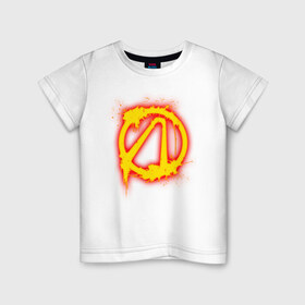 Детская футболка хлопок с принтом BORDERLANDS , 100% хлопок | круглый вырез горловины, полуприлегающий силуэт, длина до линии бедер | 2k | apocalypsis | borderlands | borderlands 3 | fanstastic | game | logo | pandora | play | апокалипсис | бордерлендс | игра | лого | пандора | фантастика