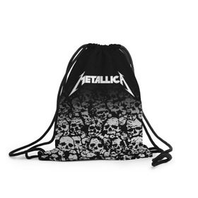 Рюкзак-мешок 3D с принтом METALLICA (НА СПИНЕ) , 100% полиэстер | плотность ткани — 200 г/м2, размер — 35 х 45 см; лямки — толстые шнурки, застежка на шнуровке, без карманов и подкладки | matters metallica | music | nothing else | rock | trash metal | группа | музыка | музыканты | рок | трэш металл