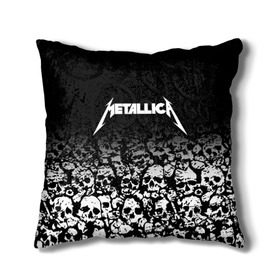 Подушка 3D с принтом METALLICA (НА СПИНЕ) , наволочка – 100% полиэстер, наполнитель – холлофайбер (легкий наполнитель, не вызывает аллергию). | состоит из подушки и наволочки. Наволочка на молнии, легко снимается для стирки | matters metallica | music | nothing else | rock | trash metal | группа | музыка | музыканты | рок | трэш металл