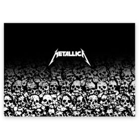 Поздравительная открытка с принтом METALLICA (НА СПИНЕ) , 100% бумага | плотность бумаги 280 г/м2, матовая, на обратной стороне линовка и место для марки
 | matters metallica | music | nothing else | rock | trash metal | группа | музыка | музыканты | рок | трэш металл