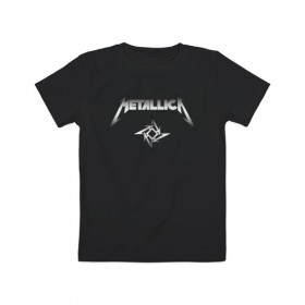 Детская футболка хлопок с принтом METALLICA (НА СПИНЕ) , 100% хлопок | круглый вырез горловины, полуприлегающий силуэт, длина до линии бедер | matters metallica | music | nothing else | rock | trash metal | группа | музыка | музыканты | рок | трэш металл