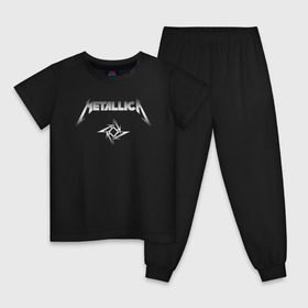 Детская пижама хлопок с принтом METALLICA (НА СПИНЕ) , 100% хлопок |  брюки и футболка прямого кроя, без карманов, на брюках мягкая резинка на поясе и по низу штанин
 | Тематика изображения на принте: matters metallica | music | nothing else | rock | trash metal | группа | музыка | музыканты | рок | трэш металл