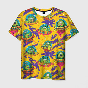 Мужская футболка 3D с принтом Пришельцы , 100% полиэфир | прямой крой, круглый вырез горловины, длина до линии бедер | nasa | ufo | звезды | инопланетянин | космос | наса | небо | нло | пришелец | чужой