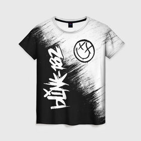 Женская футболка 3D с принтом Blink-182 (2) , 100% полиэфир ( синтетическое хлопкоподобное полотно) | прямой крой, круглый вырез горловины, длина до линии бедер | art | blink | music | pop | rock | арт | блинк | музыка | поп музыка | рок