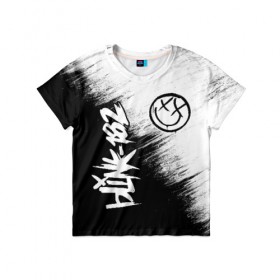 Детская футболка 3D с принтом Blink-182 (2) , 100% гипоаллергенный полиэфир | прямой крой, круглый вырез горловины, длина до линии бедер, чуть спущенное плечо, ткань немного тянется | art | blink | music | pop | rock | арт | блинк | музыка | поп музыка | рок