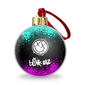 Ёлочный шар с принтом Blink-182 (3) , Пластик | Диаметр: 77 мм | art | blink | music | pop | rock | арт | блинк | музыка | поп музыка | рок