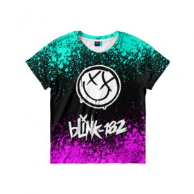 Детская футболка 3D с принтом Blink-182 (3) , 100% гипоаллергенный полиэфир | прямой крой, круглый вырез горловины, длина до линии бедер, чуть спущенное плечо, ткань немного тянется | art | blink | music | pop | rock | арт | блинк | музыка | поп музыка | рок