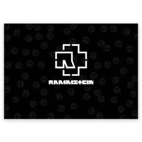 Поздравительная открытка с принтом Rammstein (1) , 100% бумага | плотность бумаги 280 г/м2, матовая, на обратной стороне линовка и место для марки
 | Тематика изображения на принте: fire | music | rammstein | rock | кровь | музыка | огонь | раммштайн | рамштайн | рок