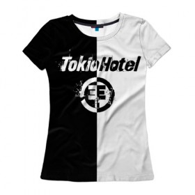 Женская футболка 3D с принтом Tokio Hotel (4) , 100% полиэфир ( синтетическое хлопкоподобное полотно) | прямой крой, круглый вырез горловины, длина до линии бедер | 
