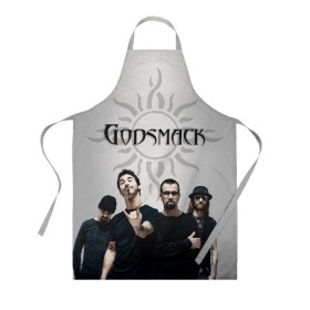 Фартук 3D с принтом Godsmack , 100% полиэстер | общий размер — 65 х 85 см, ширина нагрудника — 26 см, горловина — 53 см, длина завязок — 54 см, общий обхват в поясе — 173 см. Принт на завязках и на горловине наносится с двух сторон, на основной части фартука — только с внешней стороны | alternative | american rock | crimson | grunge | hardrock | heavy | heavy metal | i stand alone | nu metal | post grunge | rock | sully erna | альтернатива | грандж | рок | хард рок | хэви