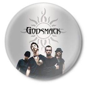 Значок с принтом Godsmack ,  металл | круглая форма, металлическая застежка в виде булавки | alternative | american rock | crimson | grunge | hardrock | heavy | heavy metal | i stand alone | nu metal | post grunge | rock | sully erna | альтернатива | грандж | рок | хард рок | хэви