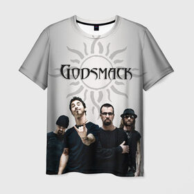 Мужская футболка 3D с принтом Godsmack , 100% полиэфир | прямой крой, круглый вырез горловины, длина до линии бедер | alternative | american rock | crimson | grunge | hardrock | heavy | heavy metal | i stand alone | nu metal | post grunge | rock | sully erna | альтернатива | грандж | рок | хард рок | хэви