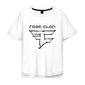 Мужская футболка хлопок Oversize с принтом cs:go - Faze Clan (Skull) , 100% хлопок | свободный крой, круглый ворот, “спинка” длиннее передней части | Тематика изображения на принте: 0x000000123 | csgo | faze clan | skull | ксго | фейз | череп