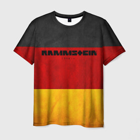 Мужская футболка 3D с принтом Rammstein , 100% полиэфир | прямой крой, круглый вырез горловины, длина до линии бедер | Тематика изображения на принте: rammstein | till lindemann | берлин | германия | металл | музыка | рамштайн | тилль линдеманн