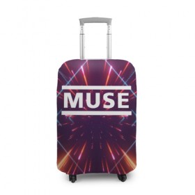 Чехол для чемодана 3D с принтом MUSE , 86% полиэфир, 14% спандекс | двустороннее нанесение принта, прорези для ручек и колес | muse | music | rock | группа | музыка | рок | рок группа