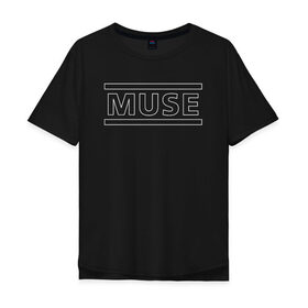 Мужская футболка хлопок Oversize с принтом MUSE , 100% хлопок | свободный крой, круглый ворот, “спинка” длиннее передней части | muse | music | rock | группа | музыка | рок | рок группа