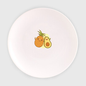 Тарелка 3D с принтом Ананас и Авокадо , фарфор | диаметр - 210 мм
диаметр для нанесения принта - 120 мм | summer | еда | летние | лето | фрукты
