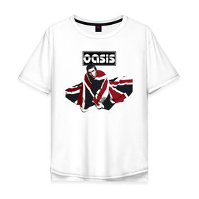 Мужская футболка хлопок Oversize с принтом Oasis , 100% хлопок | свободный крой, круглый ворот, “спинка” длиннее передней части | Тематика изображения на принте: 