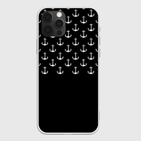 Чехол для iPhone 12 Pro Max с принтом Якоря , Силикон |  | Тематика изображения на принте: минимализм | море | мореплавание | морское | черно белое | якорь | якоря