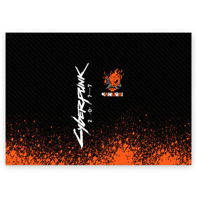 Поздравительная открытка с принтом Cyberpunk 2077 (1) , 100% бумага | плотность бумаги 280 г/м2, матовая, на обратной стороне линовка и место для марки
 | Тематика изображения на принте: china | cyber | cyberpunk | game | japan | keanu reeves | punk | samurai | tokyo | игра | киану ривз | кибер | киберпанк | китай | панк | редактор | самурай | токио | япония