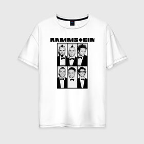 Женская футболка хлопок Oversize с принтом Rammstein , 100% хлопок | свободный крой, круглый ворот, спущенный рукав, длина до линии бедер
 | deutschland | duhastviel.mutter | hevy metal | meinteil | music | rammstein | rammsteinfan | ramshtain | rock | германия | метал | музыка | немцы | рамштаин | рамштайн | рамштейн | рок