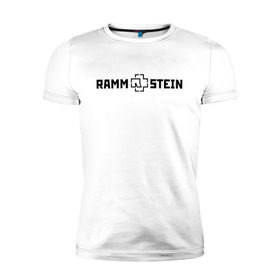 Мужская футболка премиум с принтом RAMMSTEIN (НА СПИНЕ) , 92% хлопок, 8% лайкра | приталенный силуэт, круглый вырез ворота, длина до линии бедра, короткий рукав | music | rammstein | rock | группа | музыка | музыканты | рамштайн | рок