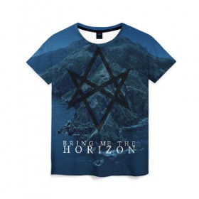 Женская футболка 3D с принтом Bring Me the Horizon , 100% полиэфир ( синтетическое хлопкоподобное полотно) | прямой крой, круглый вырез горловины, длина до линии бедер | amo | bmth | bring me the horizon | oliver sykes | амо | оливер сайкс