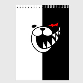 Скетчбук с принтом MONOKUMA , 100% бумага
 | 48 листов, плотность листов — 100 г/м2, плотность картонной обложки — 250 г/м2. Листы скреплены сверху удобной пружинной спиралью | anime | bear | black  white | danganronpa | kurokuma | monodam | monokuma | monomi | monotaro | pink | rabbit | school | shirokuma | аниме | главарь | мoноми | монокума | черно белый | школа