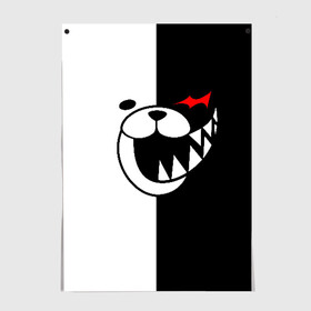 Постер с принтом MONOKUMA , 100% бумага
 | бумага, плотность 150 мг. Матовая, но за счет высокого коэффициента гладкости имеет небольшой блеск и дает на свету блики, но в отличии от глянцевой бумаги не покрыта лаком | anime | bear | black  white | danganronpa | kurokuma | monodam | monokuma | monomi | monotaro | pink | rabbit | school | shirokuma | аниме | главарь | мoноми | монокума | черно белый | школа