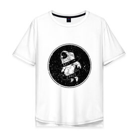 Мужская футболка хлопок Oversize с принтом Lost in Space , 100% хлопок | свободный крой, круглый ворот, “спинка” длиннее передней части | 