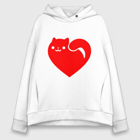 Женское худи Oversize хлопок с принтом Love Cat , френч-терри — 70% хлопок, 30% полиэстер. Мягкий теплый начес внутри —100% хлопок | боковые карманы, эластичные манжеты и нижняя кромка, капюшон на магнитной кнопке | animal | cat | cute | heart | kitty | meow | друг | животные | киска | китти | кот | котенок | котик | кошечка | кошка | лев | леопард | любовь | милый | мур | мышь | мяу | пантера | питомец | рысь | сердце | тигр | улыбка