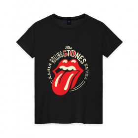 Женская футболка хлопок с принтом Rolling stones , 100% хлопок | прямой крой, круглый вырез горловины, длина до линии бедер, слегка спущенное плечо | roll stone | rolling stone скачать | rolling stones | rolling stones лучшее | the rolling stones | купить футболку rolling stones | рок | рок н ролл | роллин стоунз | футболка rolling stones