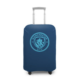Чехол для чемодана 3D с принтом Manchester City , 86% полиэфир, 14% спандекс | двустороннее нанесение принта, прорези для ручек и колес | 