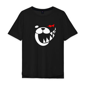 Мужская футболка хлопок Oversize с принтом MONOKUMA , 100% хлопок | свободный крой, круглый ворот, “спинка” длиннее передней части | 