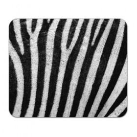 Коврик для мышки прямоугольный с принтом Zebra Skin , натуральный каучук | размер 230 х 185 мм; запечатка лицевой стороны | Тематика изображения на принте: animal | black | black white | pattern. | skin | streaks | texture | white | zebra | белый | животное | животные | зебра | полосы | текстура | узор | чёрно белые | чёрный