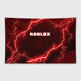 Флаг-баннер с принтом ROBLOX , 100% полиэстер | размер 67 х 109 см, плотность ткани — 95 г/м2; по краям флага есть четыре люверса для крепления | game | gamer | logo | minecraft | roblox | simulator | игра | конструктор | лого | симулятор | строительство | фигура