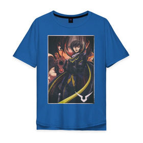 Мужская футболка хлопок Oversize с принтом CODE GEASS Lelouch , 100% хлопок | свободный крой, круглый ворот, “спинка” длиннее передней части | Тематика изображения на принте: anime | lelouch | аниме | код гиас | кодгиас | лелуш