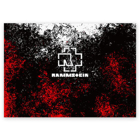Поздравительная открытка с принтом RAMMSTEIN , 100% бумага | плотность бумаги 280 г/м2, матовая, на обратной стороне линовка и место для марки
 | germany | music | rammstein | rock | russia | германия | группа | музыка | музыканты | рамштайн | рок | россия