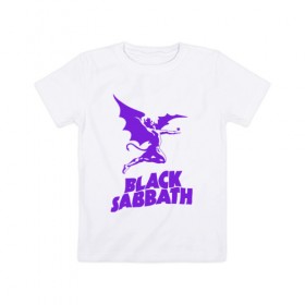 Детская футболка хлопок с принтом black sabbath , 100% хлопок | круглый вырез горловины, полуприлегающий силуэт, длина до линии бедер | black sabbath | black sabbath альбомы | black sabbath песня | black sabbaths | black sabbaths paranoid | rock | блэк саббат | блэк саббат слушать | рок