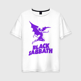 Женская футболка хлопок Oversize с принтом black sabbath , 100% хлопок | свободный крой, круглый ворот, спущенный рукав, длина до линии бедер
 | black sabbath | black sabbath альбомы | black sabbath песня | black sabbaths | black sabbaths paranoid | rock | блэк саббат | блэк саббат слушать | рок