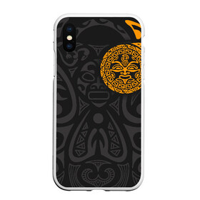 Чехол для iPhone XS Max матовый с принтом Polynesian tattoo , Силикон | Область печати: задняя сторона чехла, без боковых панелей | polynesian | tattoo | волна | геометрия | завитушка | маори | маска | орнамент. золото | полинезия | татуировка | татуха | трайбл | узор | черепаха | ящерица. солнце