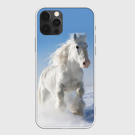 Чехол для iPhone 12 Pro Max с принтом Белый скакун , Силикон |  | animal | beautiful | gloss | horse | mane | mustang | muzzle | nature | snow | white | wild | winter | белый | грива | дикий | животное | зима | конь | красивый | лоск | лошадь | мустанг | природа | скакун | снег