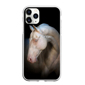 Чехол для iPhone 11 Pro Max матовый с принтом Белая лошадь , Силикон |  | Тематика изображения на принте: animal | black | breed | horse | muscle | muzzle | strength | unusual | white | белый | животное | конь | лошадь | мышцы | необычный | порода | сила | скакун