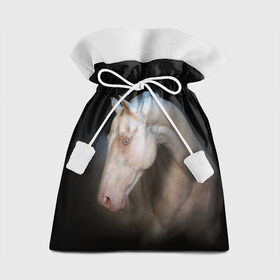 Подарочный 3D мешок с принтом Белая лошадь , 100% полиэстер | Размер: 29*39 см | Тематика изображения на принте: animal | black | breed | horse | muscle | muzzle | strength | unusual | white | белый | животное | конь | лошадь | мышцы | необычный | порода | сила | скакун