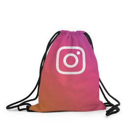 Рюкзак-мешок 3D с принтом Instagram , 100% полиэстер | плотность ткани — 200 г/м2, размер — 35 х 45 см; лямки — толстые шнурки, застежка на шнуровке, без карманов и подкладки | Тематика изображения на принте: instagram | photo | инстаблогер | инстаграм | интернет | сеть | социальная | фото