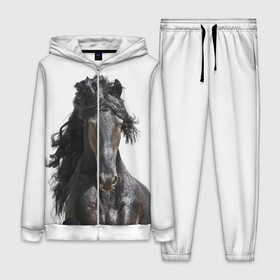 Женский костюм 3D с принтом Лошадь ,  |  | animal | beautiful | black | horse | mane | mustang | muzzle | wild | грива | дикий | животное | конь | красивый | лошадь | мустанг | скакун | черный